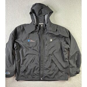 Carhartt Shoreline Storm Defender J162 001 Jacket Waterproof Hooded Work Coat XL